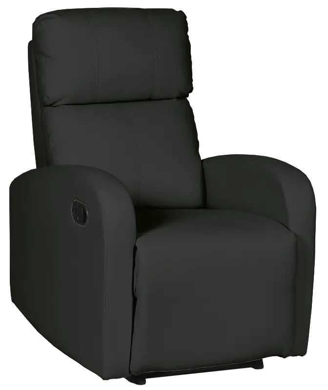 DALLAS - polohovací křeslo, ekologická kůže černá