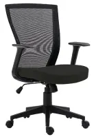 SUZANE, kancelářská židle, černá/černá