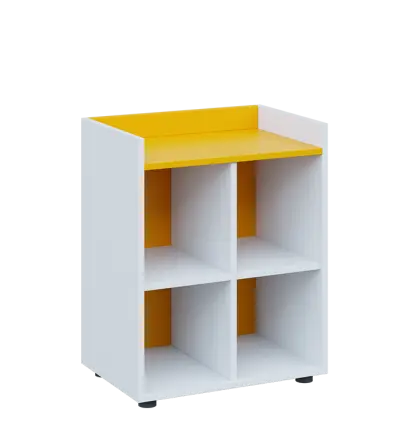 QN 2 - 6N skříň, nika, 750x600x400, bílá/žlutá odio