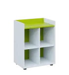 QN 2 - 6N skříň, nika, 750x600x400, bílá/jarní zeleň