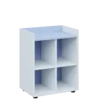 QN 2 - 6N skříň, nika, 750x600x400, bílá/blankyt