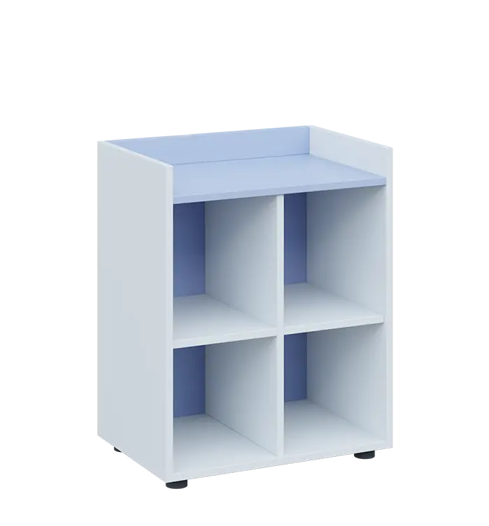 QN 2 - 6N skříň, nika, 750x600x400, bílá/blankyt