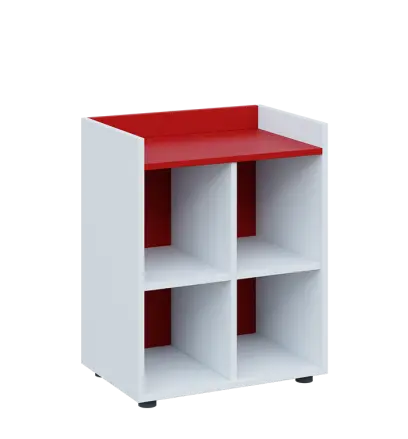 QN 2 - 6N skříň, nika, 750x600x400, bílá/červená flamengo QN 2 - 6N skříň, nika, 750x600x400, bílá/červená flamengo