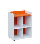 QN 2 - 6N skříň, nika, 750x600x400, bílá/pomeranč