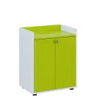 QN 2 - 6D2 skříň, 2-dvéřová, 750x600x400, bílá/jarní zeleň