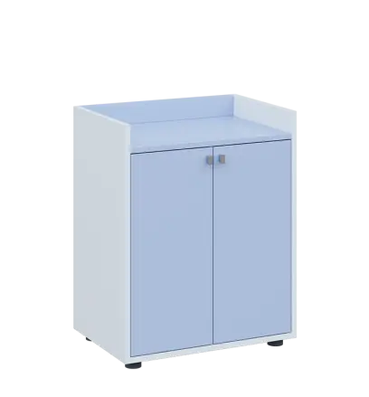 QN 2 - 6D2 skříň, 2-dvéřová, 750x600x400, bílá/blankyt