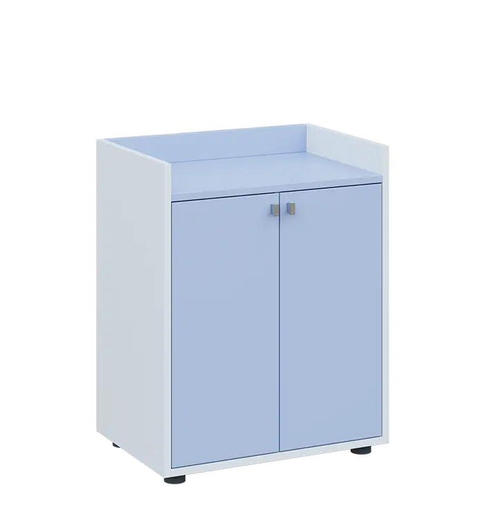 QN 2 - 6D2 skříň, 2-dvéřová, 750x600x400, bílá/blankyt