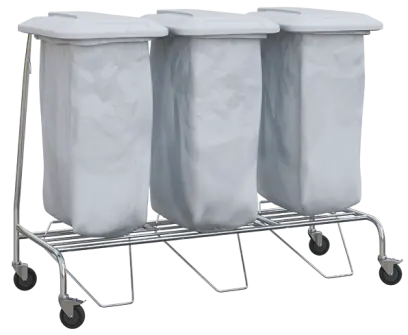 VAKOMOBIL 03, vozík na třídění odpadu a prádla, nerez