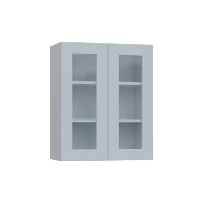 PPH - 6S2 horní skříňka, 2-dveřová, prosklená, 730x600x300, bílá