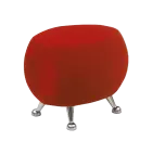 MARSHMALLOW, taburet, červená látka