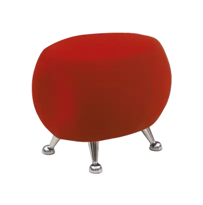 MARSHMALLOW, taburet, červená látka