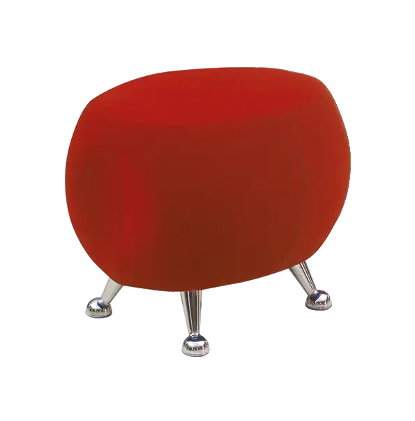 MARSHMALLOW, taburet, červená látka