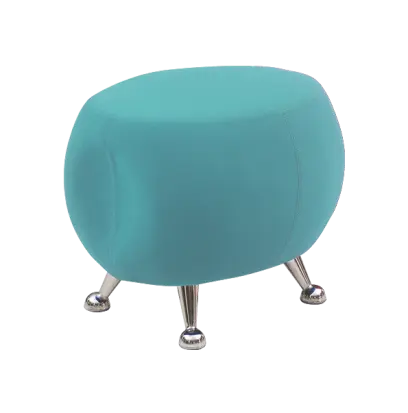 MARSHMALLOW, taburet, tyrkysová látka