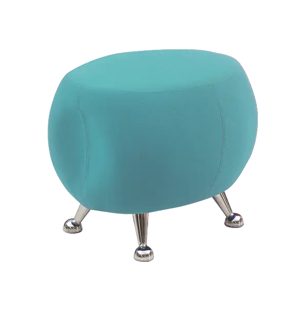 MARSHMALLOW, taburet, tyrkysová látka