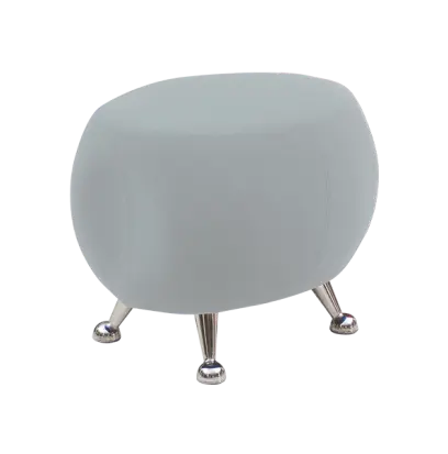 MARSHMALLOW, taburet, světle šedá látka