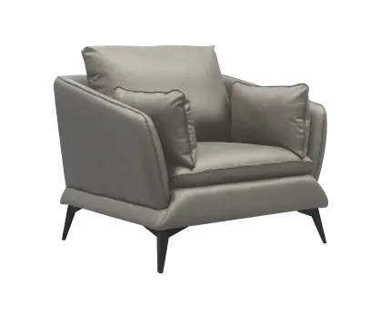 STROMBOLI - 1, křeslo, ekokůže světle šedá