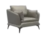 STROMBOLI - 1, křeslo, ekokůže světle šedá