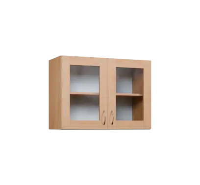 CH5 - 8S horní skříňka, 2-dveřová/prosklená, 580x800x300, javor horský