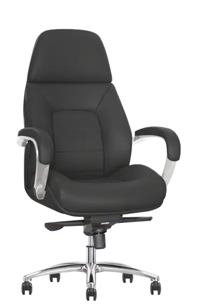 HARDY, křeslo kancelářské, černá kůže