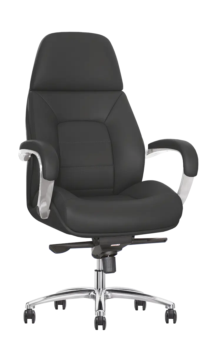 HARDY, křeslo kancelářské, černá kůže