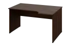 CRL 18 - 144 stůl kancelářský, rohový, pravý, dřevěná podnož, deska 18 mm, široký 1400 mm, ořech krá