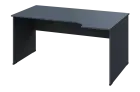 CRL 18 - 164 stůl kancelářský, rohový, pravý, dřevěná podnož, deska 18 mm, široký 1600 mm, antracit