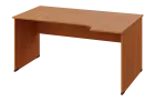 CRL 28 - 164 stůl kancelářský, rohový, pravý, dřevěná podnož, deska 25 mm, široký 1600 mm, olše jant