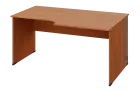 CRL 18 - 168 stůl kancelářský, rohový, pravý, dřevěná podnož, deska 18 mm, široký 1600 mm, olše jant