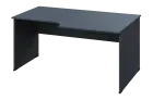 CRL 18 - 168 stůl kancelářský, rohový, pravý, dřevěná podnož, deska 18 mm, široký 1600 mm, antracit
