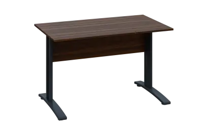 CPK 17 - 12 stůl kancelářský, kovová podnož černá, deska 18 mm, široký 1200 mm, ořech královský