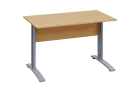 CPK 17 - 12 stůl kancelářský, kovová podnož stříbrná, deska 18 mm, široký 1200 mm, javor horský