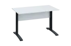CPK 27 - 12 stůl kancelářský, kovová podnož černá, deska 25 mm, široký 1200 mm, bílá