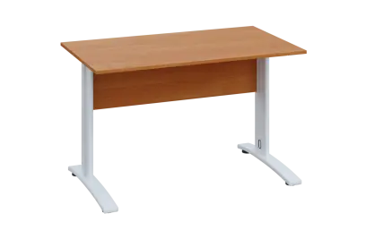 CPK 27 - 12 stůl kancelářský, kovová podnož bílá, deska 25 mm, široký 1200 mm, olše jantar