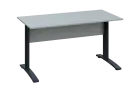 CPK 17 - 14 stůl kancelářský, kovová podnož černá, deska 18 mm, široký 1400 mm, šedá