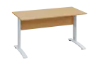 CPK 17 - 14 stůl kancelářský, kovová podnož bílá, deska 18 mm, široký 1400 mm, javor horský