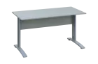 CPK 27 - 14 stůl kancelářský, kovová podnož stříbrná, deska 25 mm, široký 1400 mm, šedá