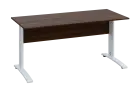CPK 17 - 16 stůl kancelářský, kovová podnož bílá, deska 18 mm, široký 1600 mm, ořech královský