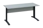 CPK 27 - 16 stůl kancelářský, kovová podnož černá, deska 25 mm, široký 1600 mm, šedá