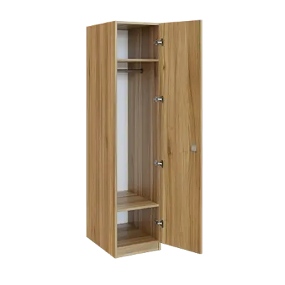 Q 11-40 skříň šatní, 1-dvéřová, 400x600x1800mm, ořech světlý