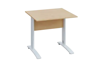 CPK 18 - 8 stůl kancelářský, kovová podnož bílá, deska 18 mm, široký 800 mm, bříza světlá
