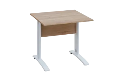 CPK 18 - 8 stůl kancelářský, kovová podnož bílá, deska 18 mm, široký 800 mm, dub bardolino