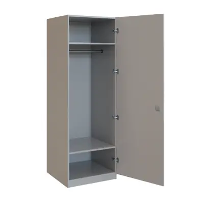 Q 11-60 skříň šatní, 1-dvéřová, 600x600x1800mm, šedá