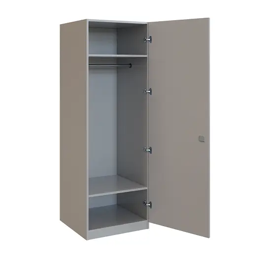 Q 11-60 skříň šatní, 1-dvéřová, 600x600x1800mm, šedá