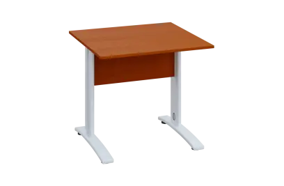 CPK 18 - 8 stůl kancelářský, kovová podnož bílá, deska 18 mm, široký 800 mm, třešeň šumavská
