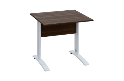 CPK 18 - 8 stůl kancelářský, kovová podnož bílá, deska 18 mm, široký 800 mm, ořech královský