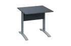 CPK 18 - 8 stůl kancelářský, kovová podnož stříbrná, deska 18 mm, široký 800 mm, antracit