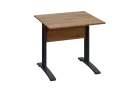 CPK 28 - 8 stůl kancelářský, kovová podnož černá, deska 25 mm, široký 800 mm, ořech světlý