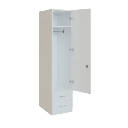 Q 12-40 skříň šatní, 1-dvéřová, 400x600x1800mm, bílá