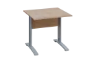 CPK 28 - 8 stůl kancelářský, kovová podnož stříbrná, deska 25 mm, široký 800 mm, dub bardolino