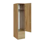 Q 12-40 skříň šatní, 1-dvéřová, 400x600x1800mm, ořech světlý